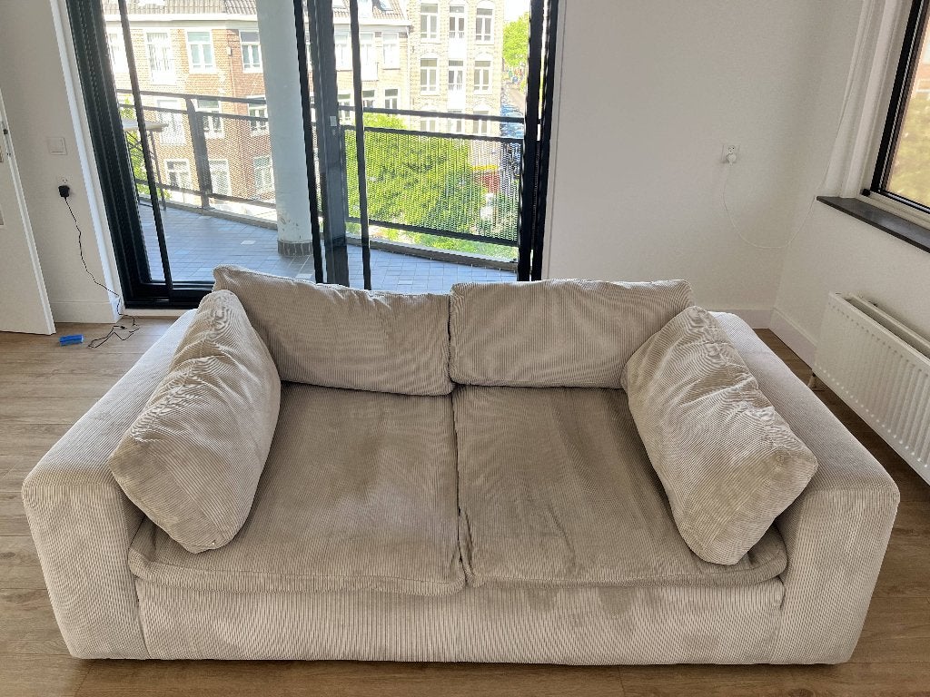 MADE . com Samona 2.5-zitzbank, Stone Grey, Huis en Inrichting, Ophalen, 150 tot 200 cm, Driepersoons, 75 tot 100 cm