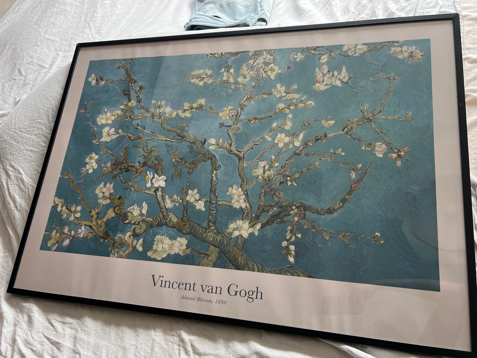 Grote Desenio lijst met Van Gogh poster - 102x72 cm, Ophalen, Gebruikt, Posterlijst, Hout