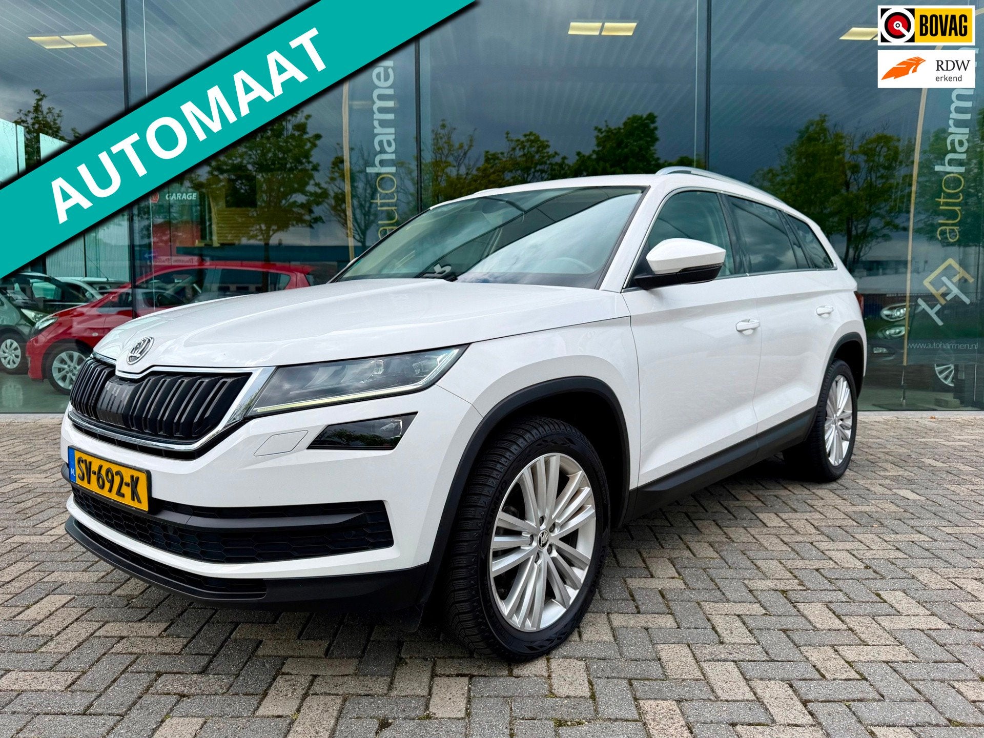 Skoda Kodiaq 1.4 TSI ACT aut. Style Business 7 persoons, Led, Auto's, 150 pk, 7 stoelen, Wit, Leder