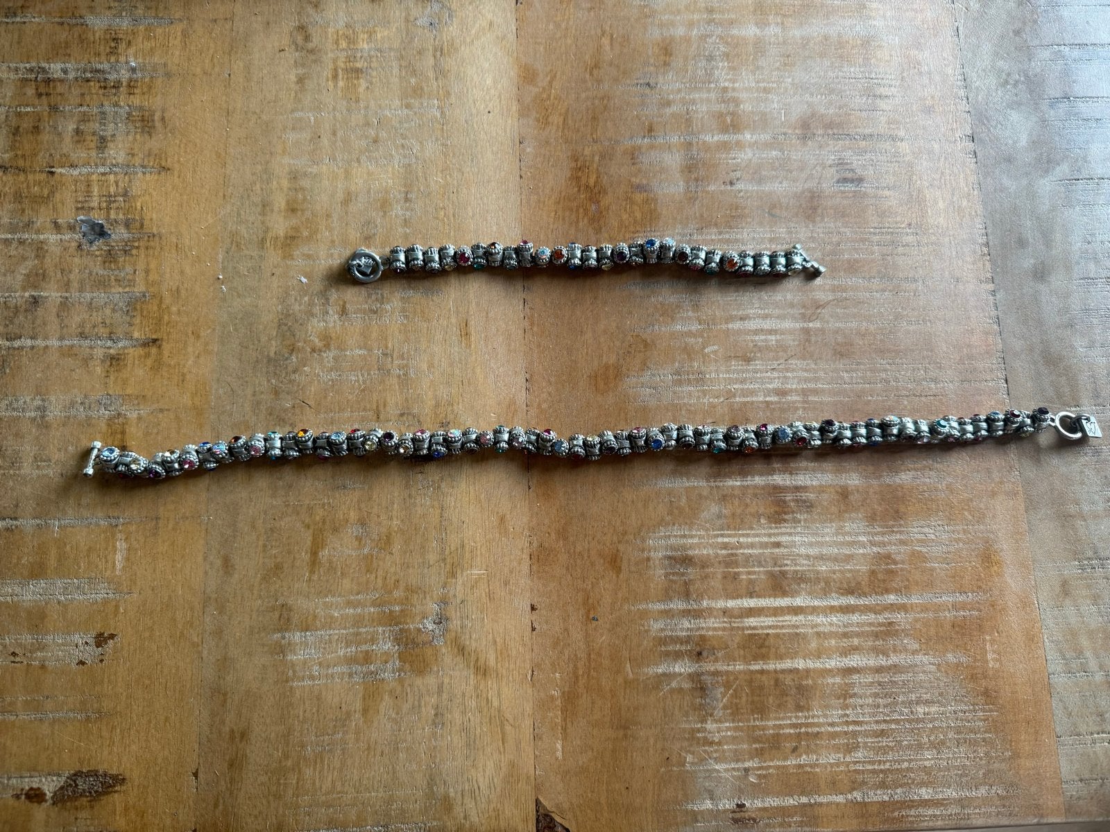 Otazu ketting & armband met gekleurde stenen, Met kristal, Overige materialen, Gebruikt, Overige kleuren