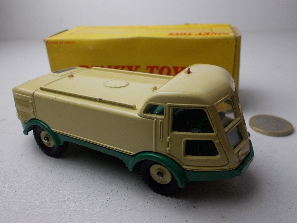 1956 Dinky Toys 596 BALAYEUSE LMV ROAD SWEEPER + DOOSJE!, Ophalen of Verzenden, Zo goed als nieuw, Bus of Vrachtwagen, Dinky Toys