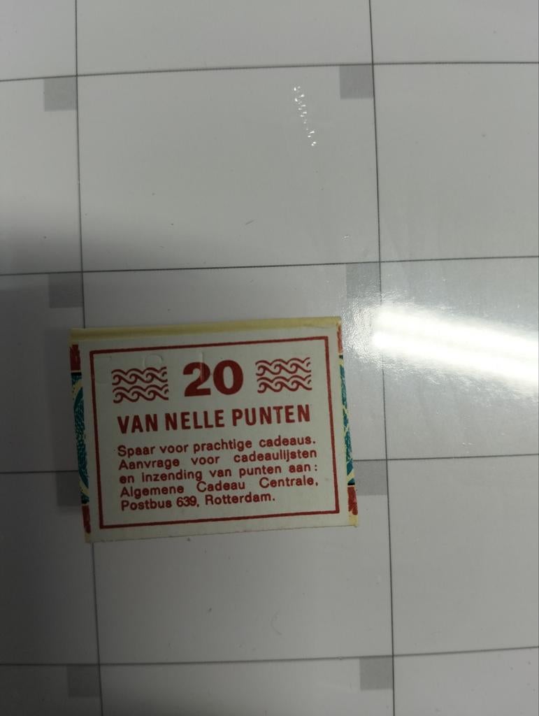 Vintage Van Nelle Punten 20 spaarpunt, Ophalen, Gebruikt, Gebruiksvoorwerp
