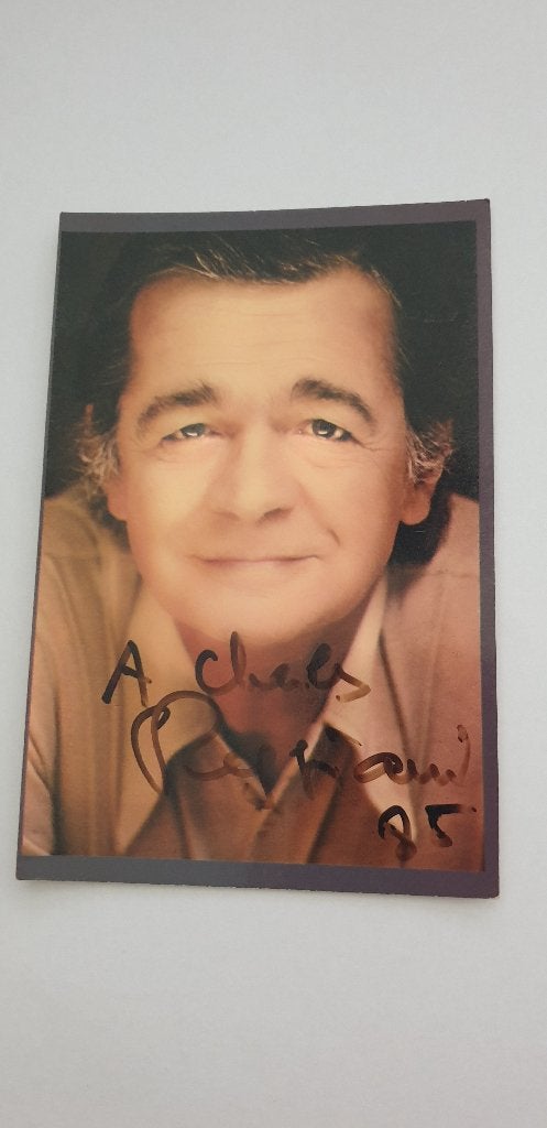 3270 gesigneerde kaart serge reggiani, Verzenden, Foto of Kaart, Gesigneerd