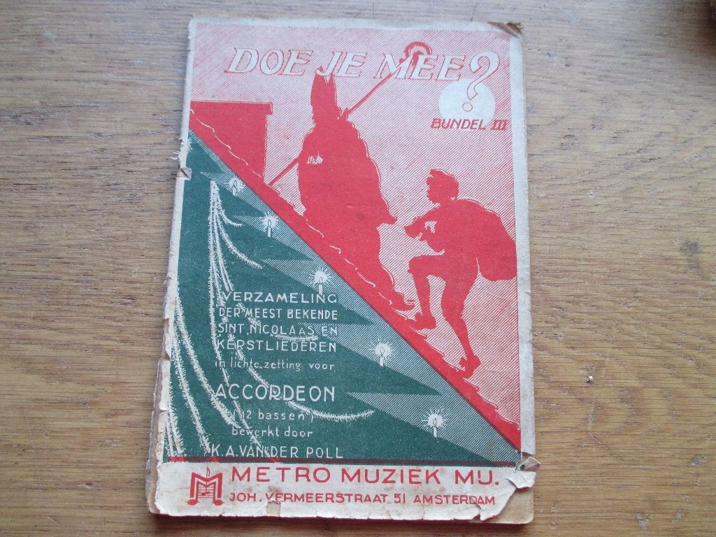 SINT NICOLAAS EN KERSTLIEDJES VOOR ACCORDEON/KEYBOARD, Gebruikt, Keyboard, Ophalen of Verzenden, Artiest of Componist