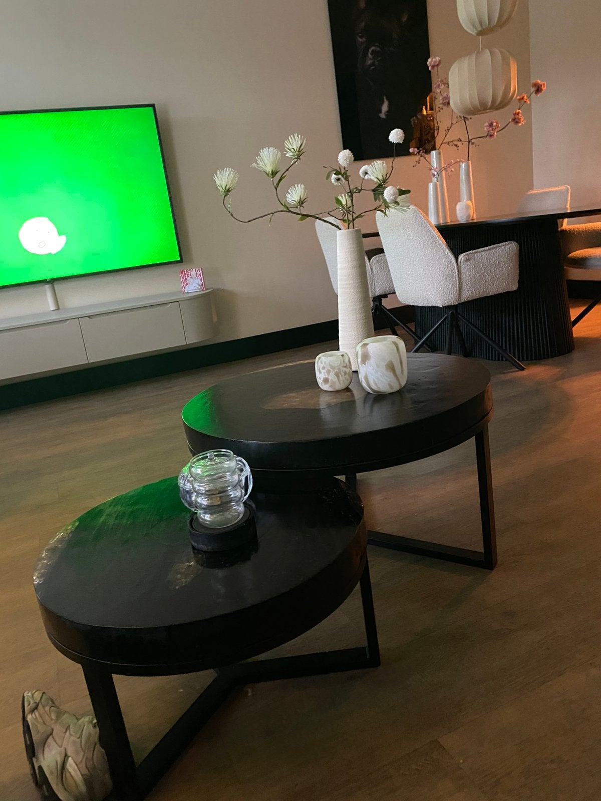 2 salontafels, Ophalen, Zo goed als nieuw, Rond, 50 tot 100 cm