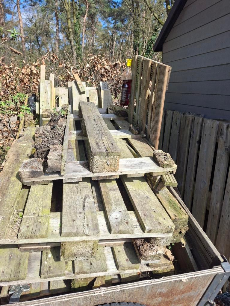 Pallet hout voor brandhout/knutselen en meer..., Minder dan 3 m³, Ophalen of Verzenden