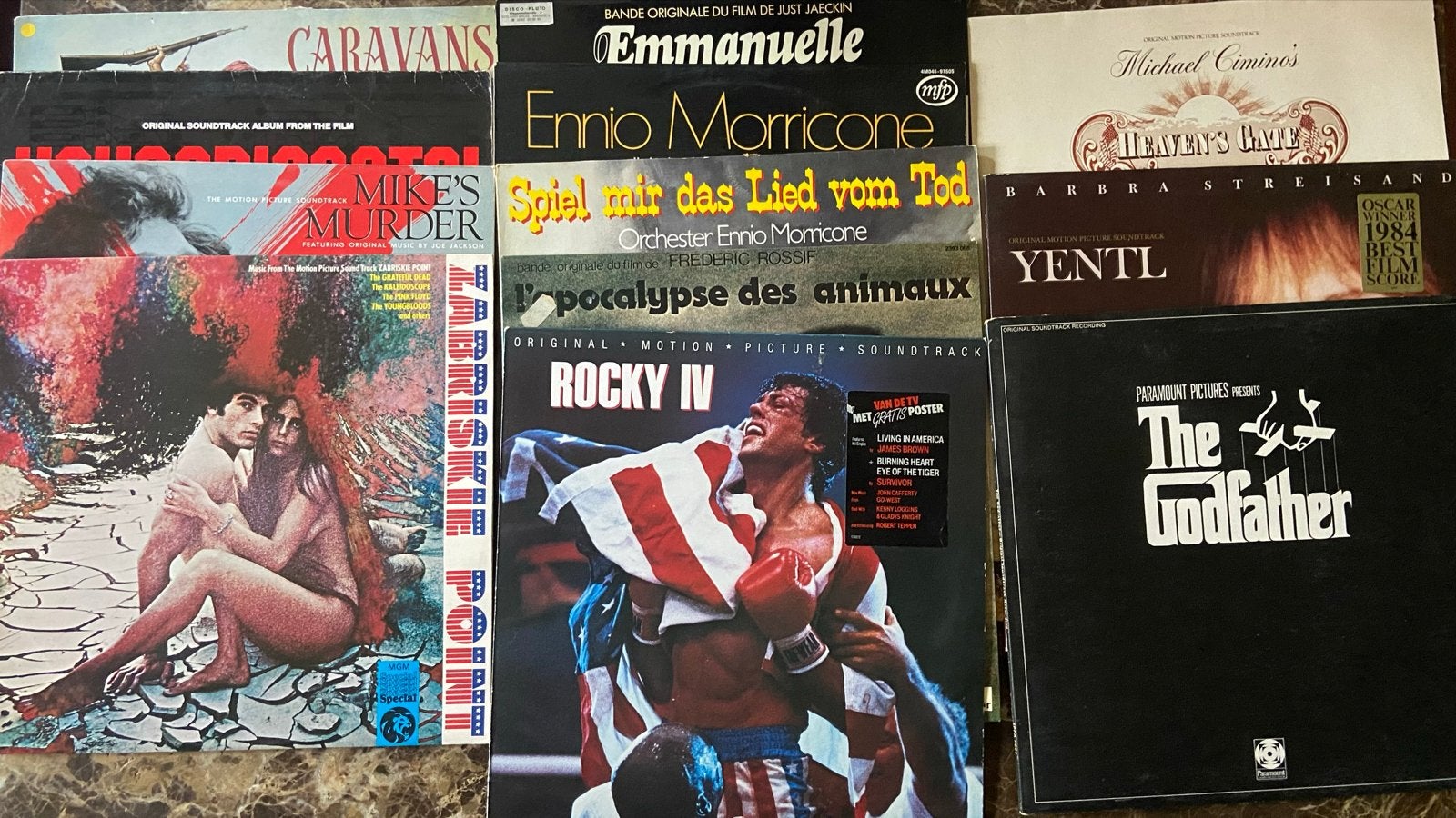 Grote collectie soundtrack LP's - Diverse films, LP, Film en Theater, Gebruikt, Originele persing