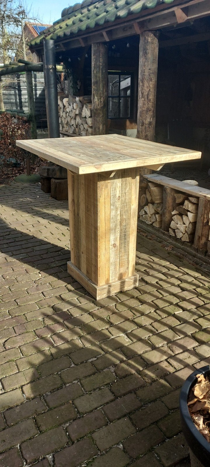 Statafel 90x100cm 110 hoog, Ophalen, Gebruikt