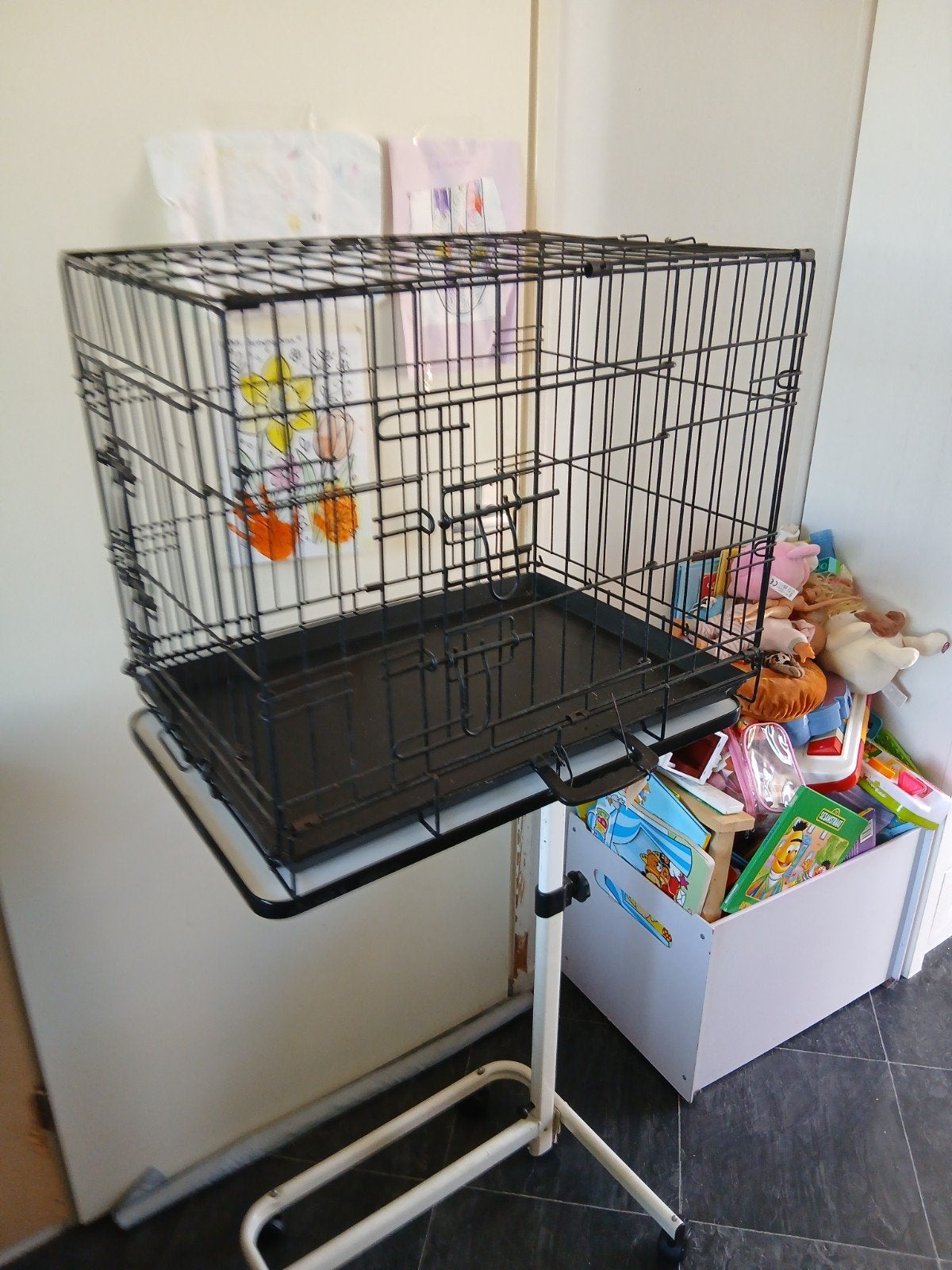 zwarte honden bench nr 7, Ophalen, Hondenkennel, Gebruikt, Minder dan 65 cm