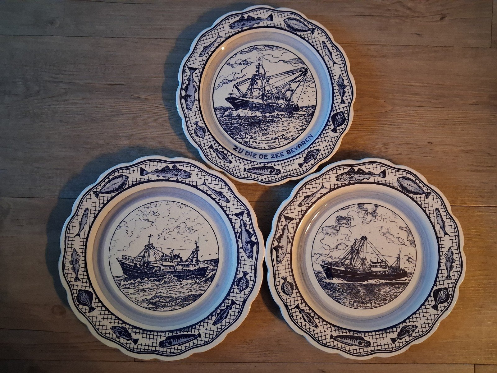 3 Delfts Blauw borden, Ophalen of Verzenden