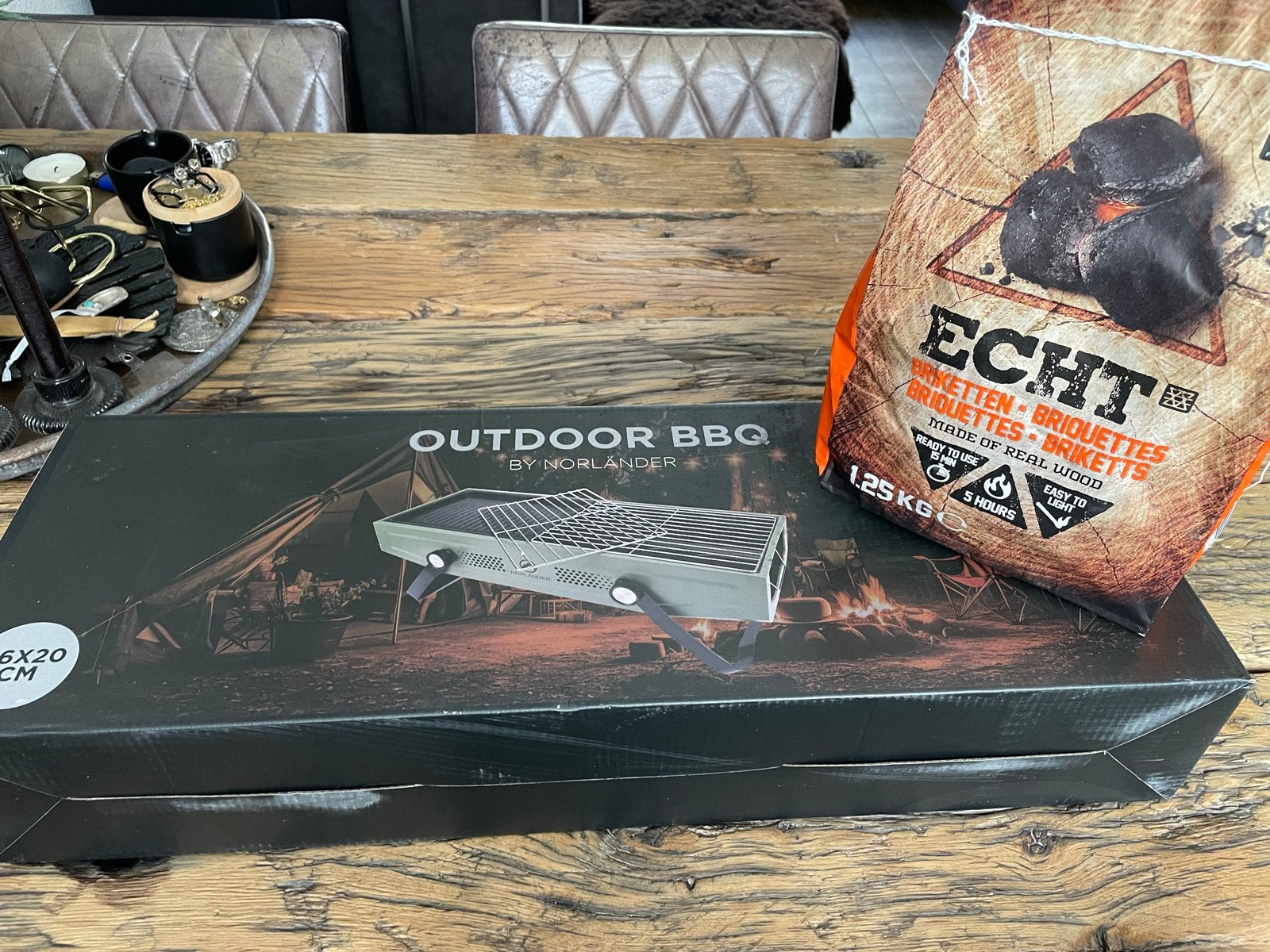 Norlander Outdoor BBQ met grill en zakje kolen, Ophalen, Nieuw