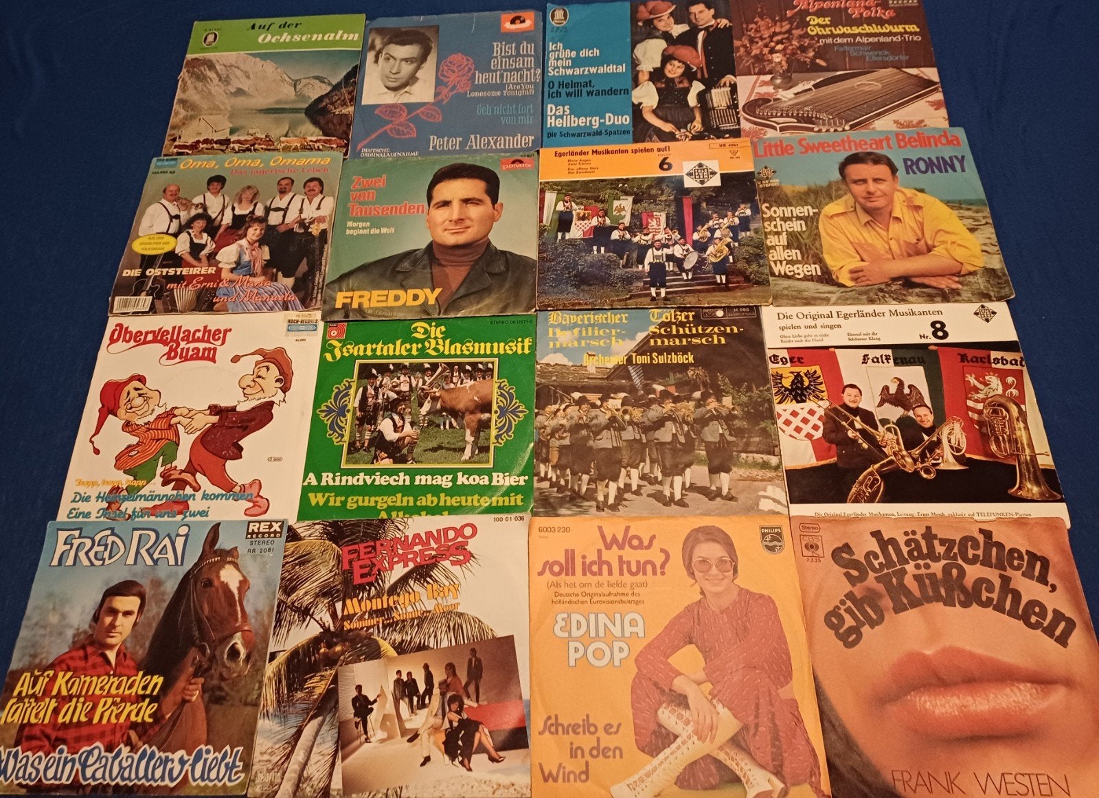 Mooie Partij Duitstalige Single's.  100 Stuks.Zie Foto's., Ophalen of Verzenden, Zo goed als nieuw, Overige formaten, Levenslied of Smartlap