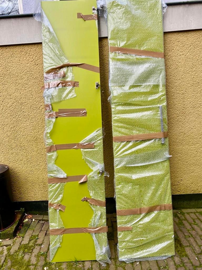 2 IKEA Paxdeuren (50x229) olijfgroen hoogglans, Ophalen, Gebruikt, 200 cm of meer, 50 tot 100 cm