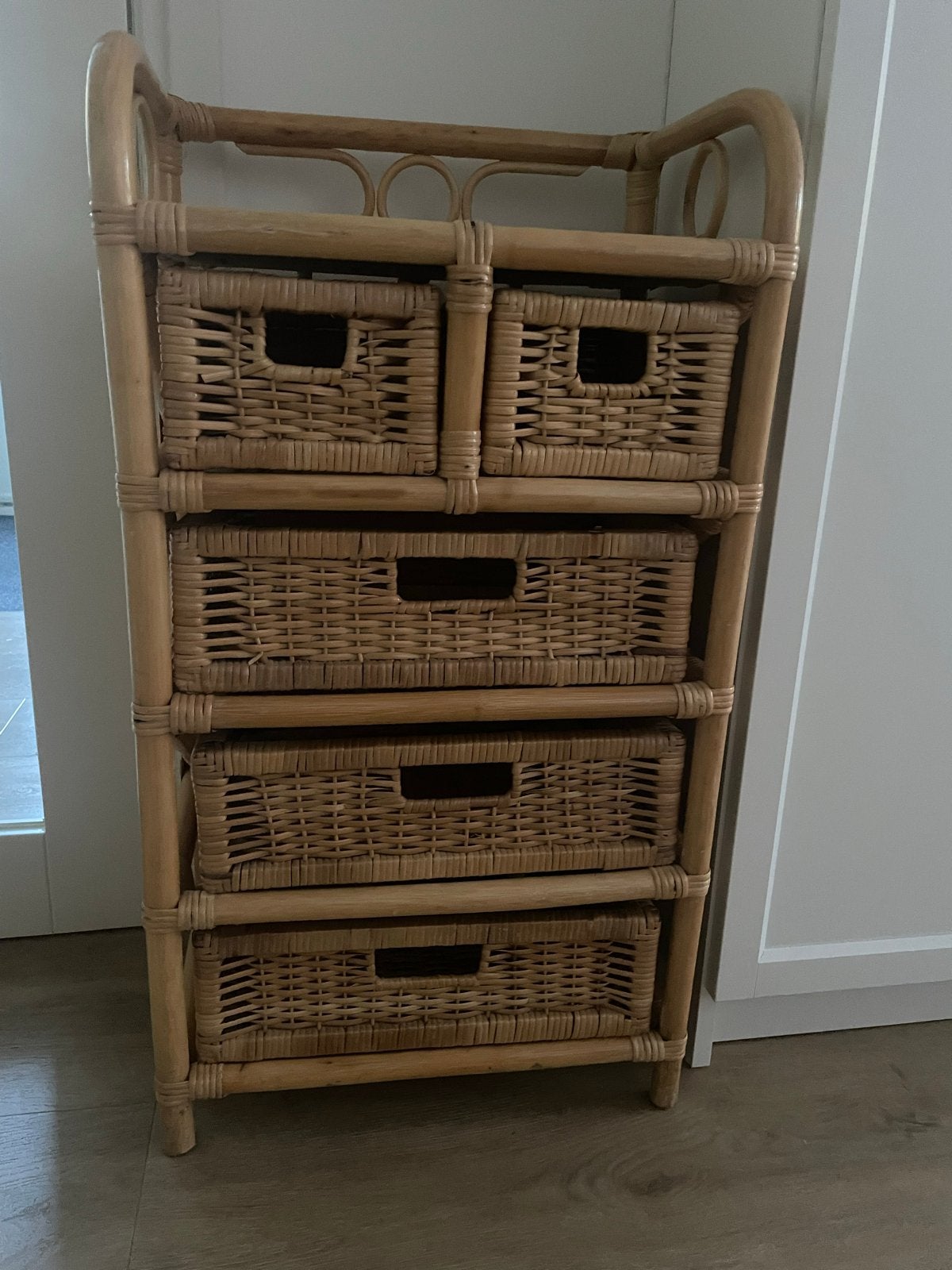 Rotan ladekastje met 5 laden, Huis en Inrichting, Ophalen, Overige materialen, Minder dan 50 cm, Gebruikt