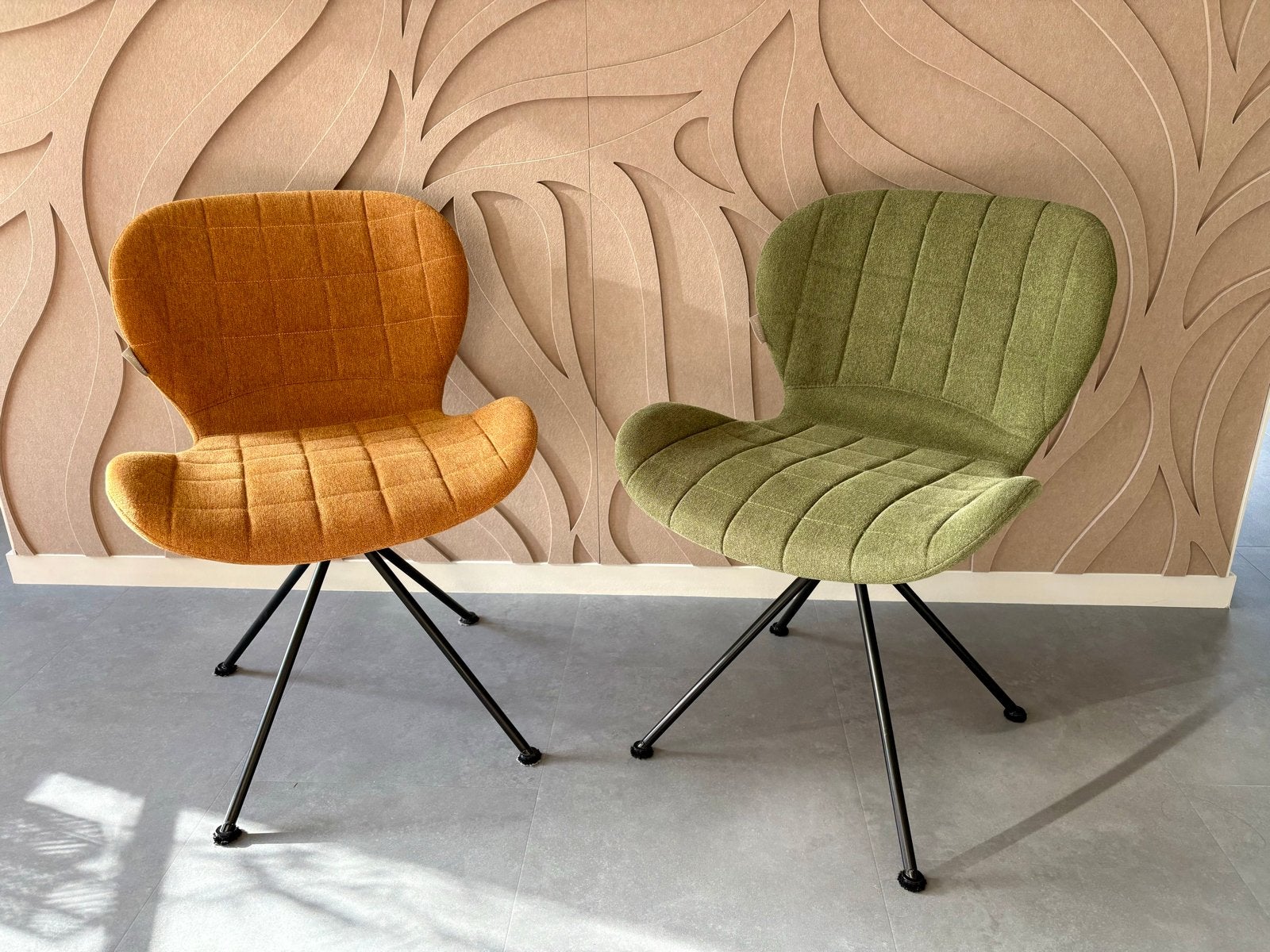 Zuiver OMG Stoelen - Groen en Camel, Huis en Inrichting, Ophalen, Twee, Overige kleuren, Zo goed als nieuw