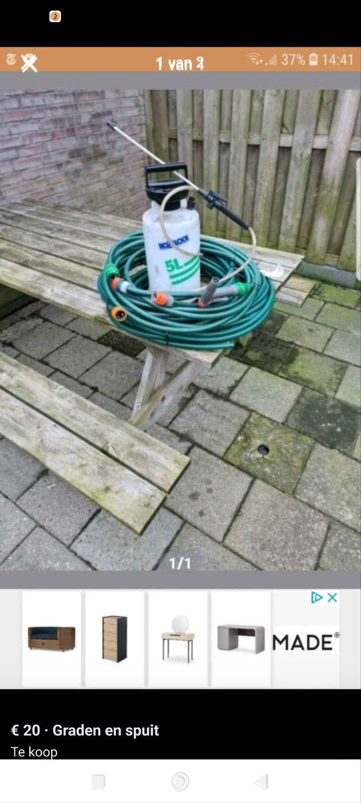 Tuinslang met drukspuit 5L, Tuin en Terras, Ophalen of Verzenden