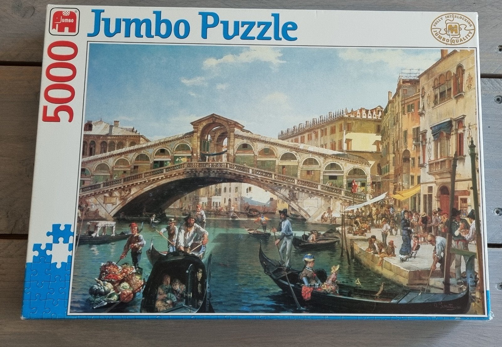 Jumbo Legpuzzel Venetië 5000 stukjes, Ophalen of Verzenden, Meer dan 1500 stukjes, Zo goed als nieuw, Legpuzzel