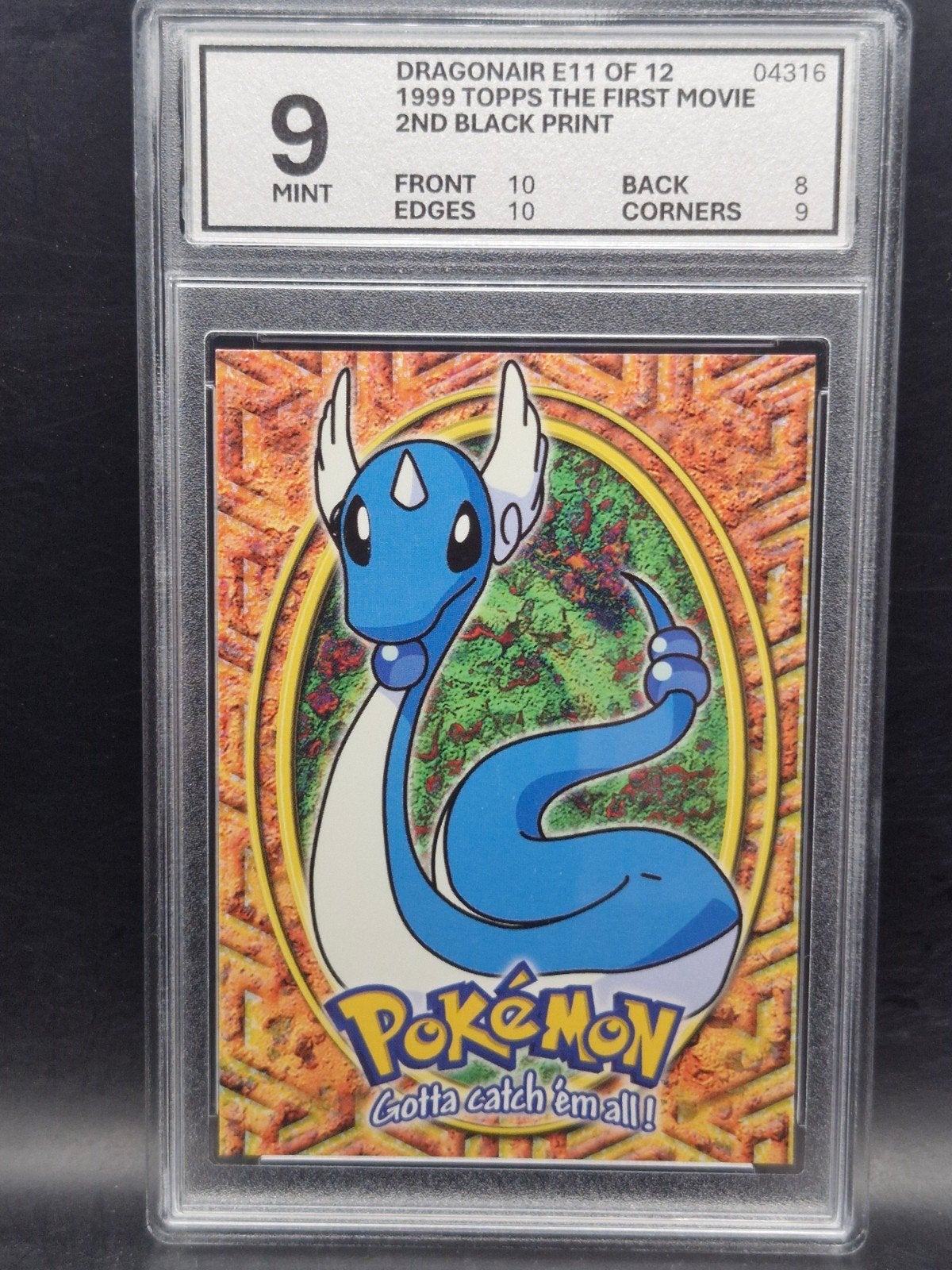Dragonair 1999 topps the first movie #e11 woetoe grading 9, Verzenden, Zo goed als nieuw, Losse kaart