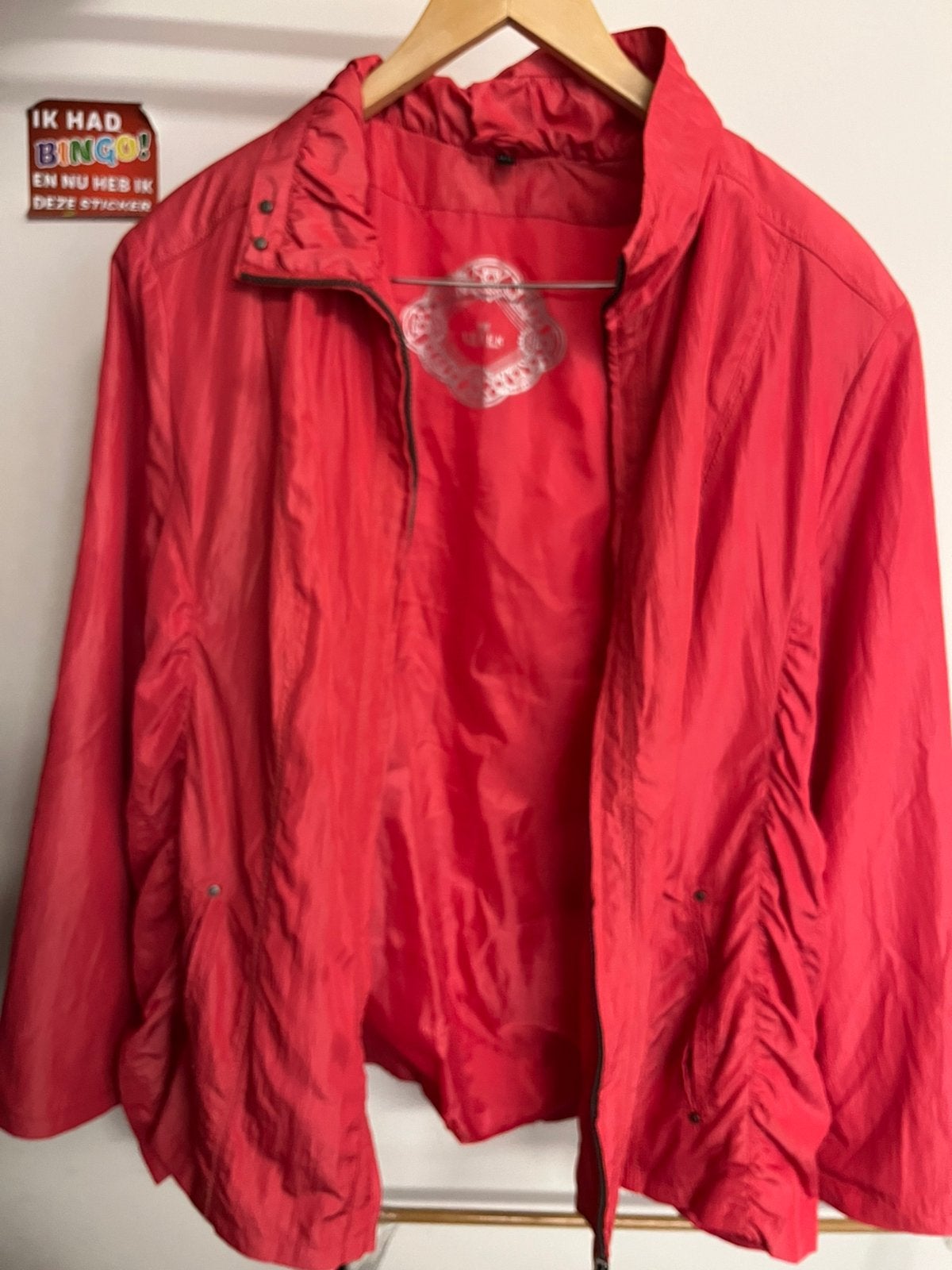 Lebek Barbara Lebek Rode Jas Maat 46/48 (XL), Ophalen of Verzenden, Zo goed als nieuw, Maat 46/48 (XL) of groter, Rood