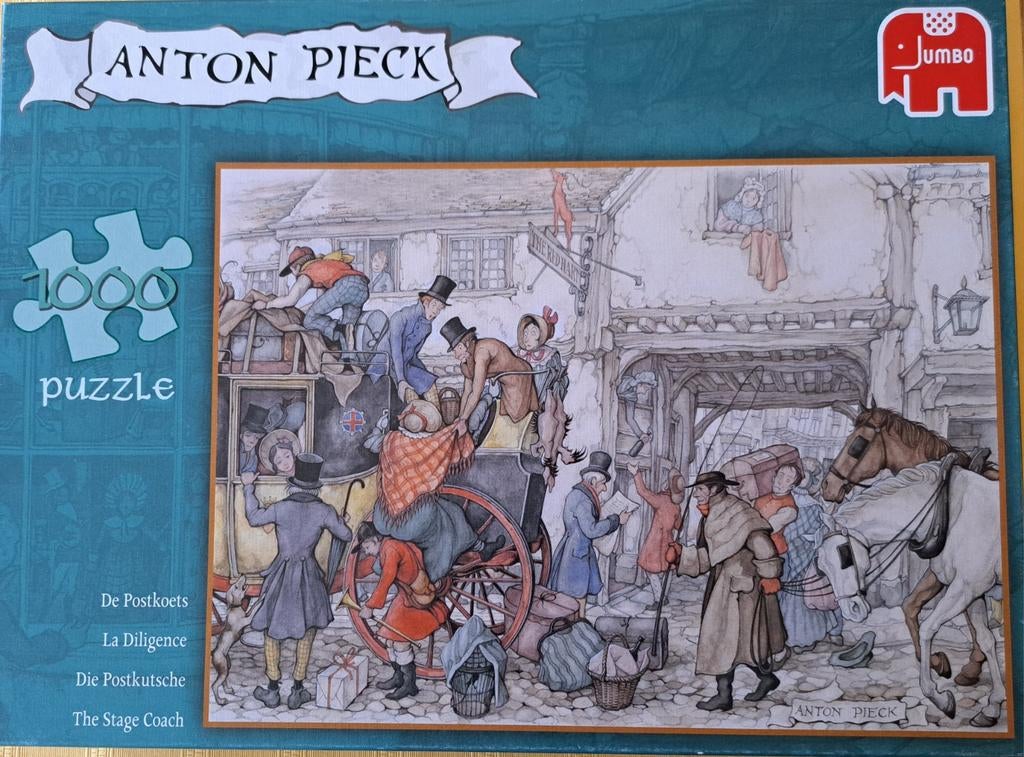 Puzzel( 1000 stukjes) van Anton Pieck., Hobby en Vrije tijd, Ophalen, 500 t/m 1500 stukjes, Zo goed als nieuw