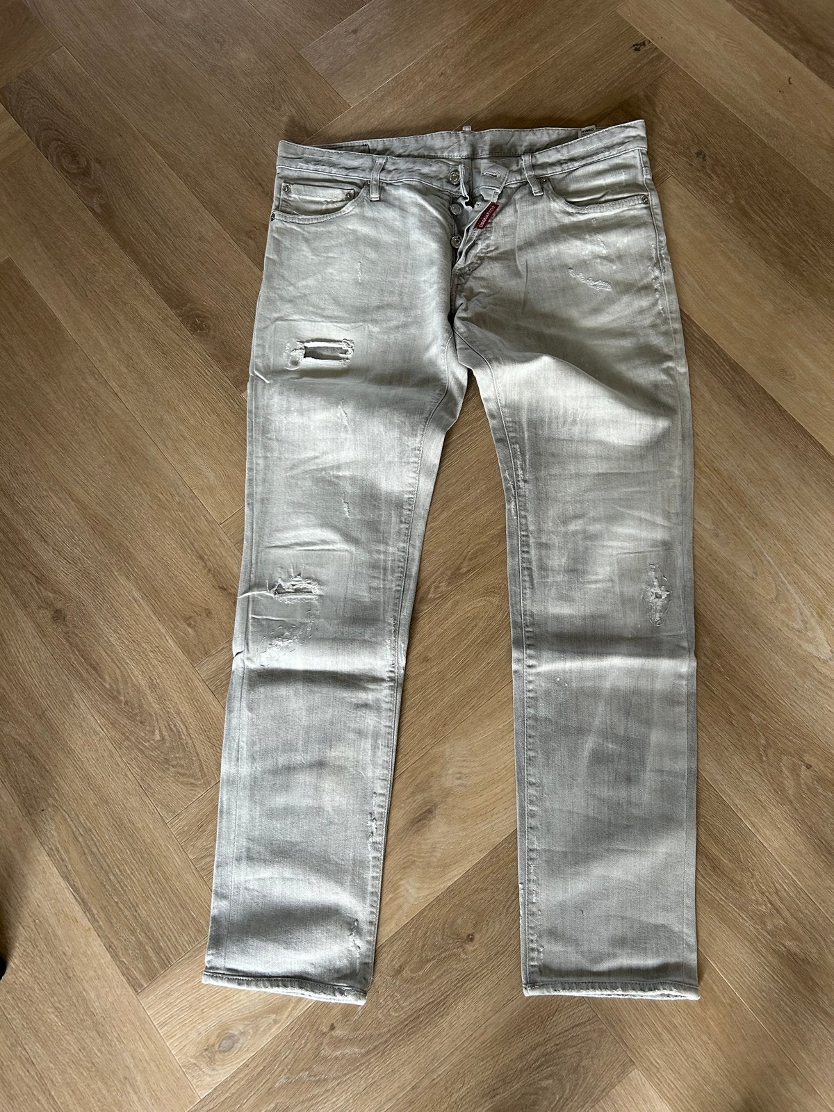 Dsquared2 Jeans Lichtgrijs - Maat 52, Ophalen of Verzenden, Zo goed als nieuw, Grijs, W36 - W38 (confectie 52/54)