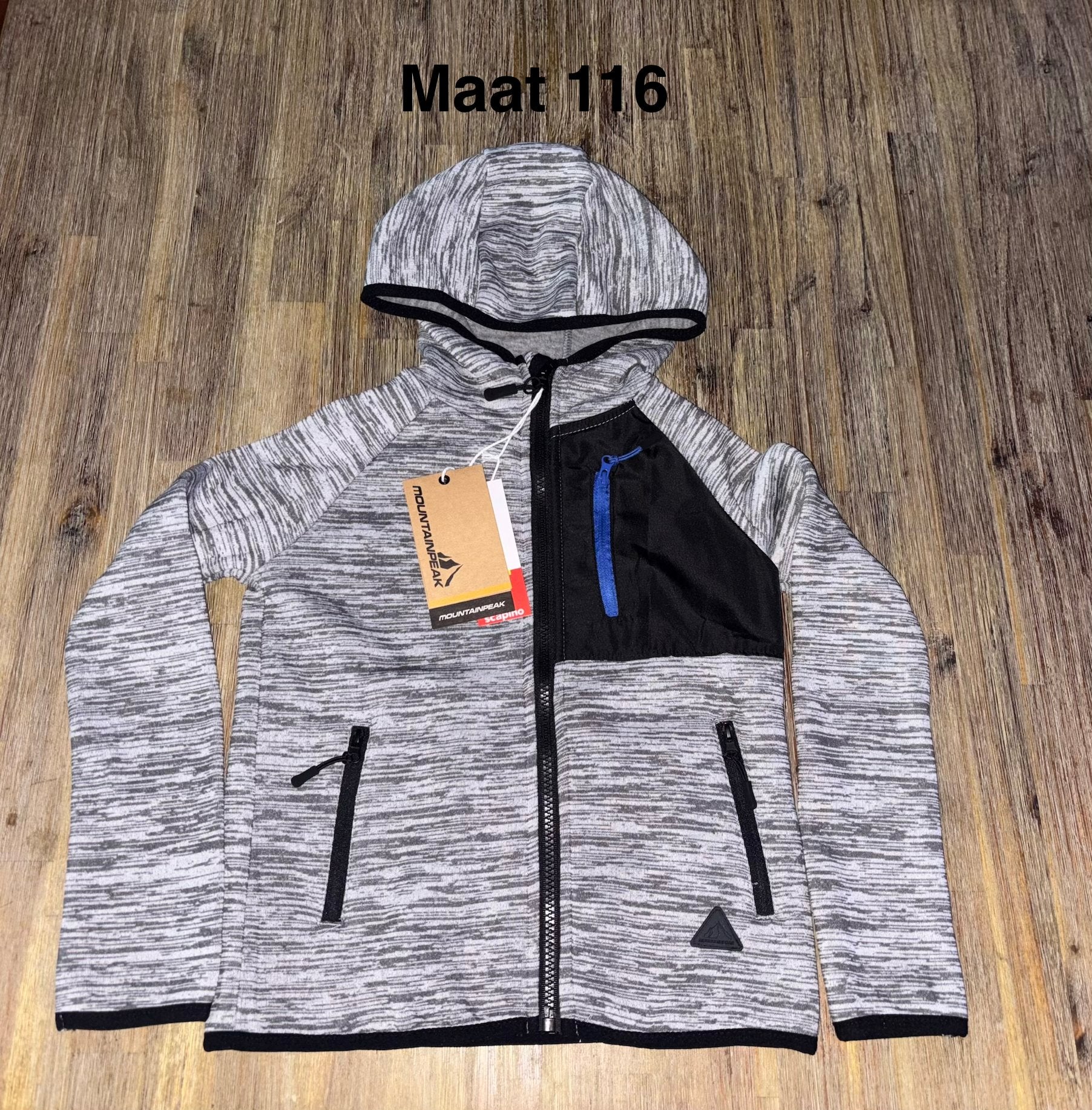 Mountain Peak Grijs Vest Maat 116, Kinderen en Baby's, Ophalen of Verzenden, Nieuw, Jongen, Trui of Vest