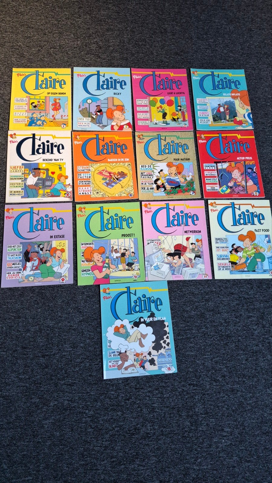 Flairs Claire stripboeken nr. 1 t/m 13 - Complete serie, Complete serie of reeks, Ophalen of Verzenden, Gelezen, Flairs