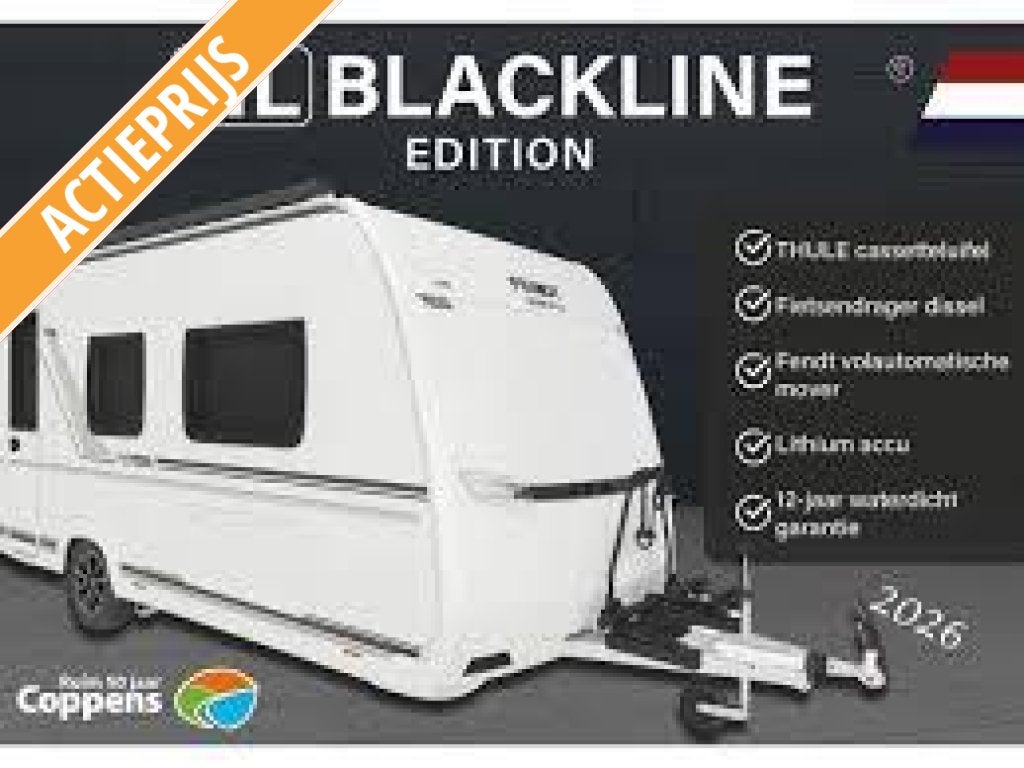 Fendt Bianco Activ 550 KMG 2027 BLACKLINE ACTIE!!!, Caravans en Kamperen, 2 aparte bedden, Bedrijf, Treinzit, Fietsenrek