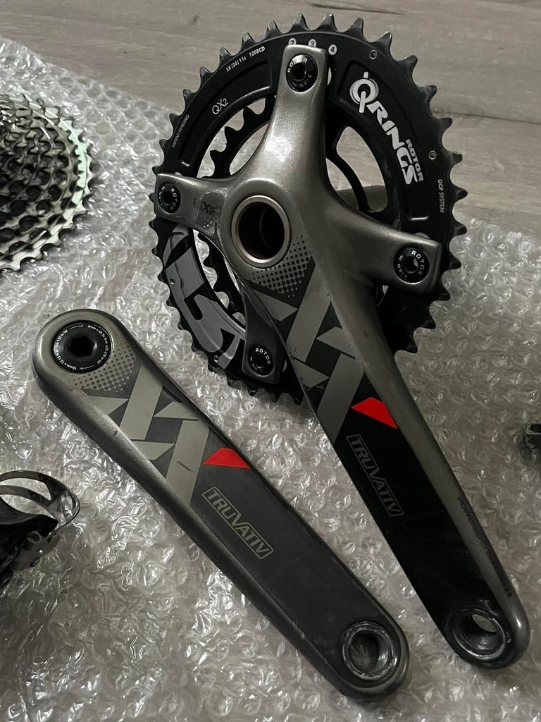 Sram XX 2x crank met rotor bladen, shifter en voorderailleur, Fietsen en Brommers, Fietsonderdelen, Ophalen of Verzenden, Zo goed als nieuw