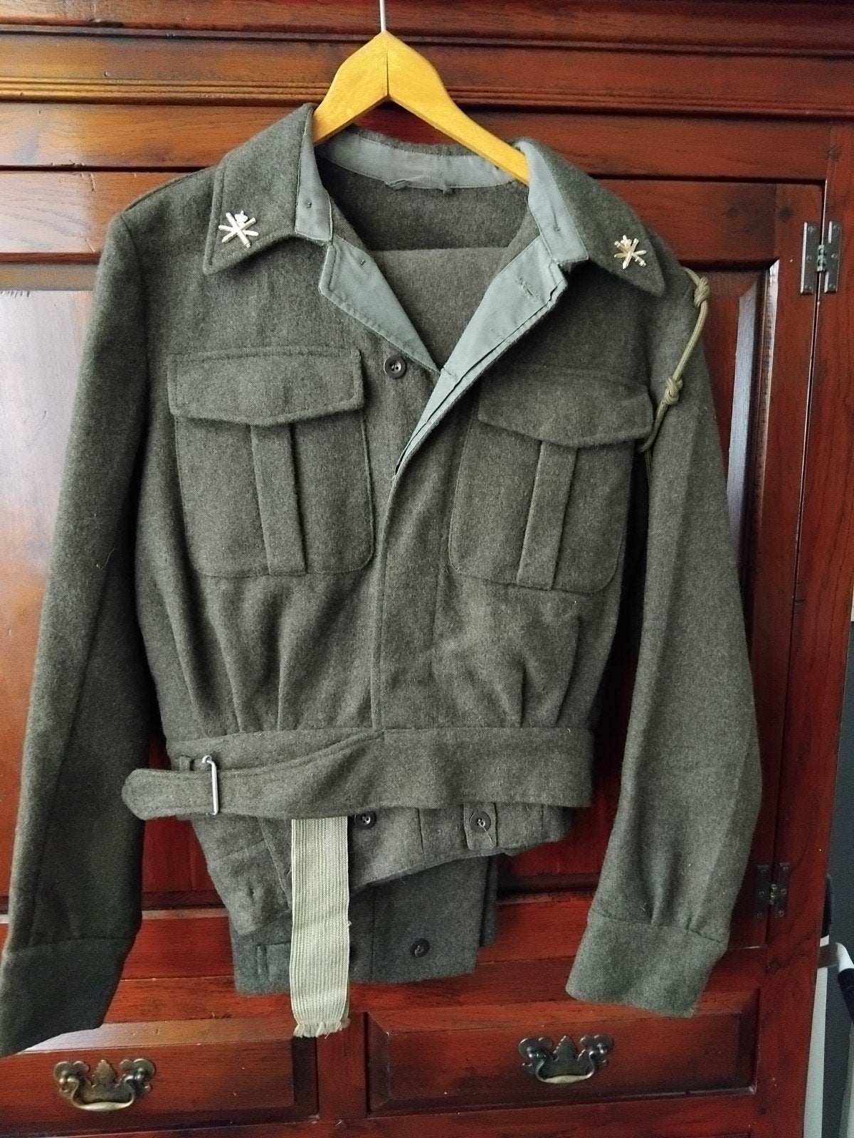 Vintage Militair Uniform - Landmacht, Ophalen of Verzenden, Landmacht, Overige gebieden, Kleding of Schoenen