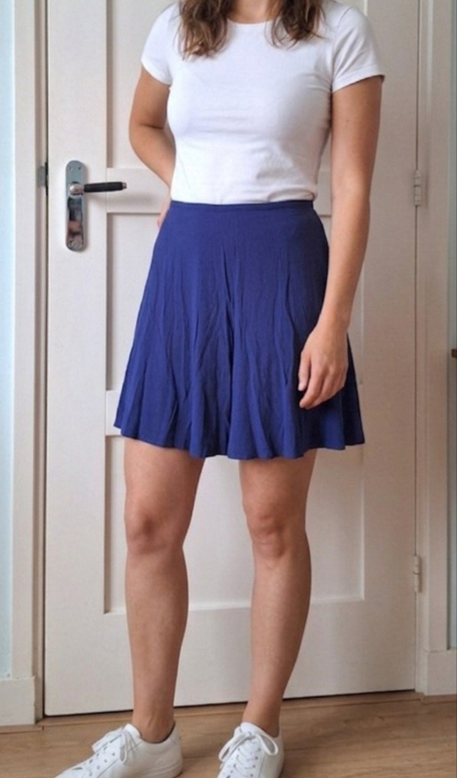 Leuk kort viscose rok van Sandro maat 36(1), Blauw, Sandro, Ophalen of Verzenden, Zo goed als nieuw