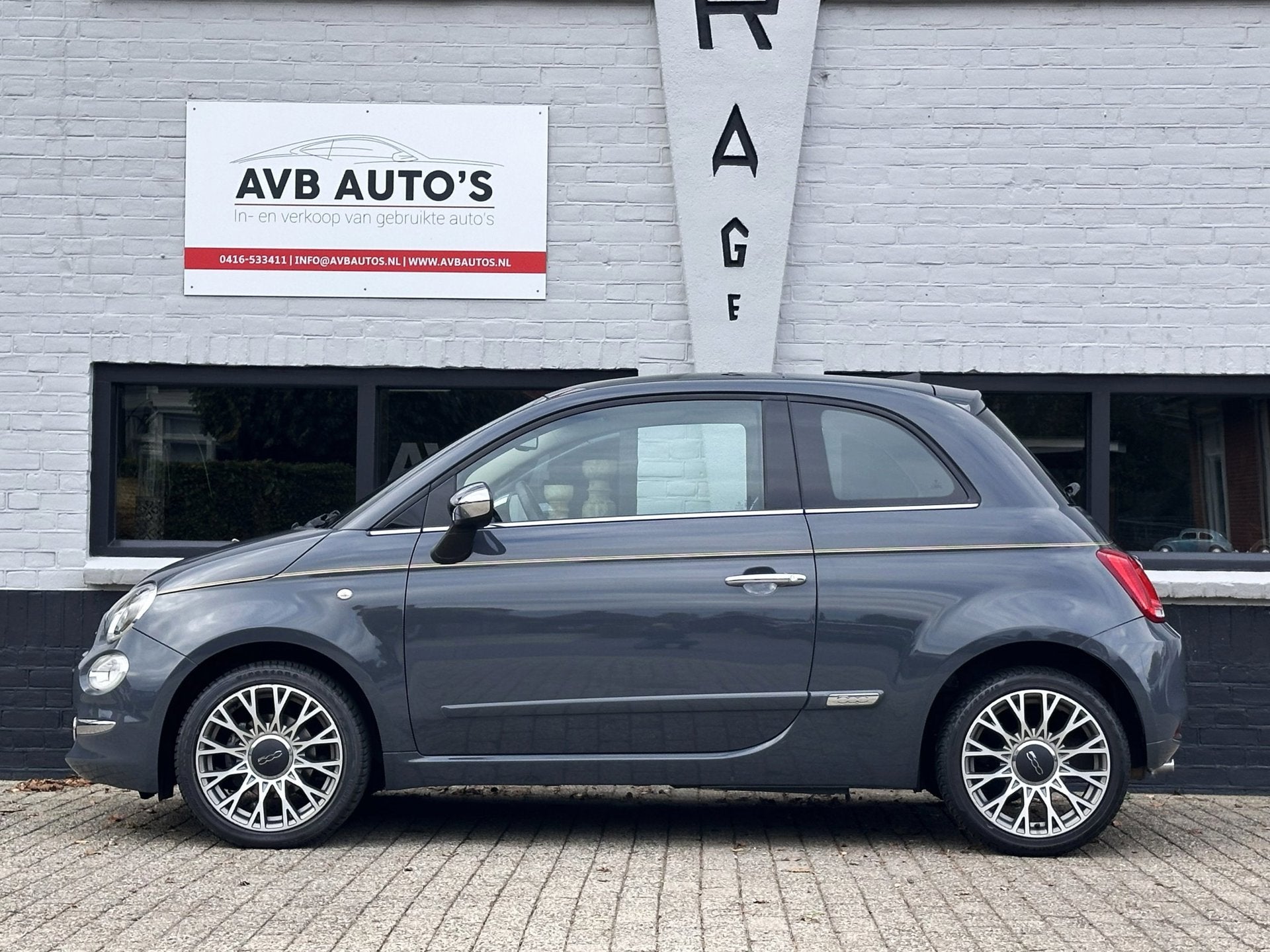 Fiat 500 1.2 Lounge Navi Clima Pano TFT Scherm, Voorwielaandrijving, Stof, Gebruikt, 4 cilinders