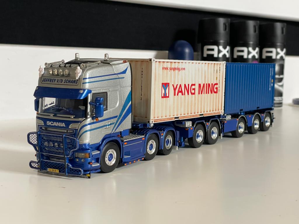 [WSI] Scania R Jeffrey v/d Schans, Hobby en Vrije tijd, Modelauto's | 1:50, Ophalen of Verzenden, Zo goed als nieuw, Bus of Vrachtwagen