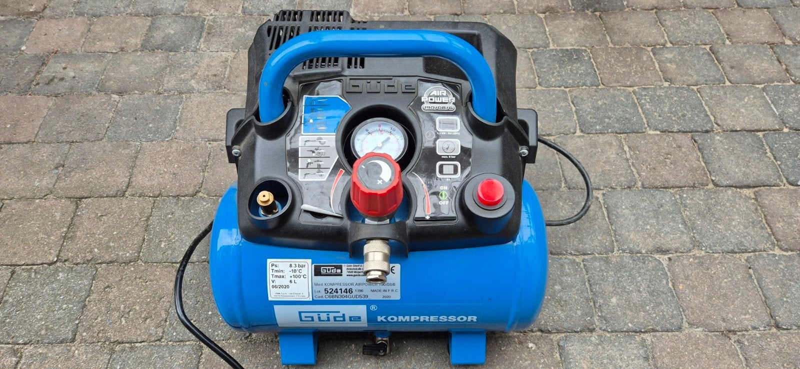 Güde Kompressor AIRPOWER 190/03/6 - Zo goed als nieuw, Doe-het-zelf en Verbouw, Ophalen