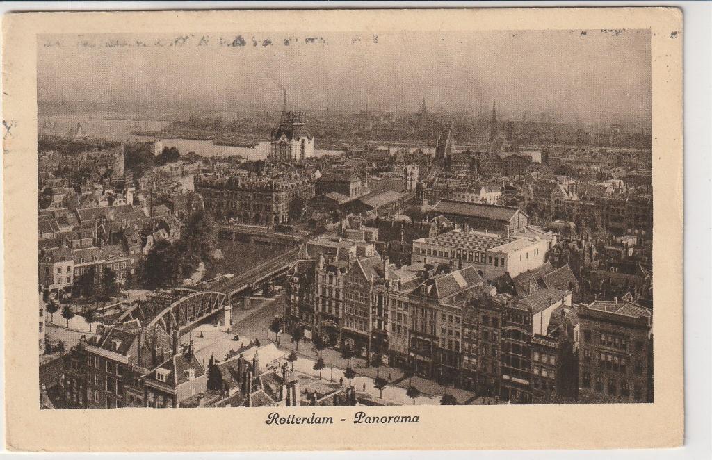 Rotterdam panorama, Ophalen of Verzenden, Voor 1920, Gelopen, Zuid-Holland