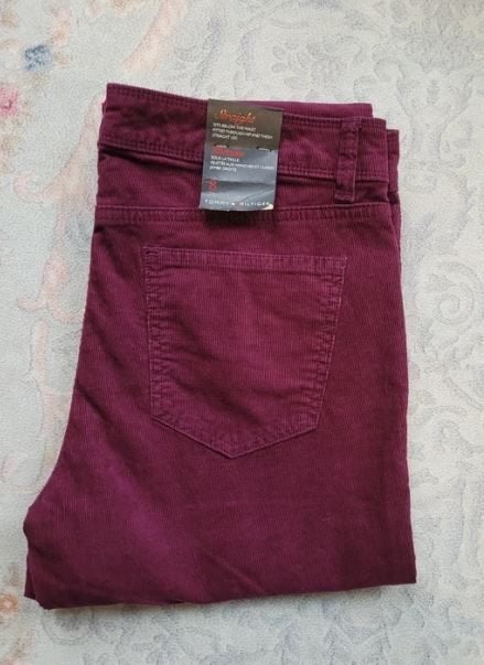Tommy Hilfiger Ribfluwelen broek, Paars, Nieuw, Ophalen of Verzenden, Maat 36 (S)