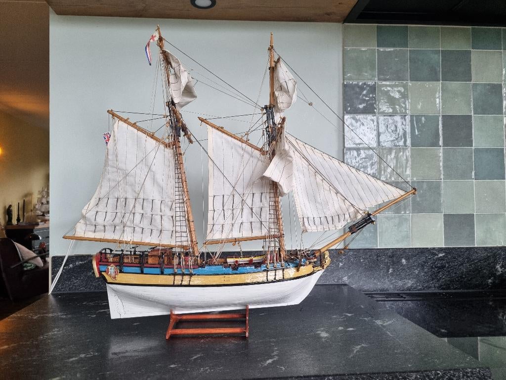 Model zeilschip HMS Halifax 1776, Ophalen, Zo goed als nieuw, Groter dan 1:32, Overige merken
