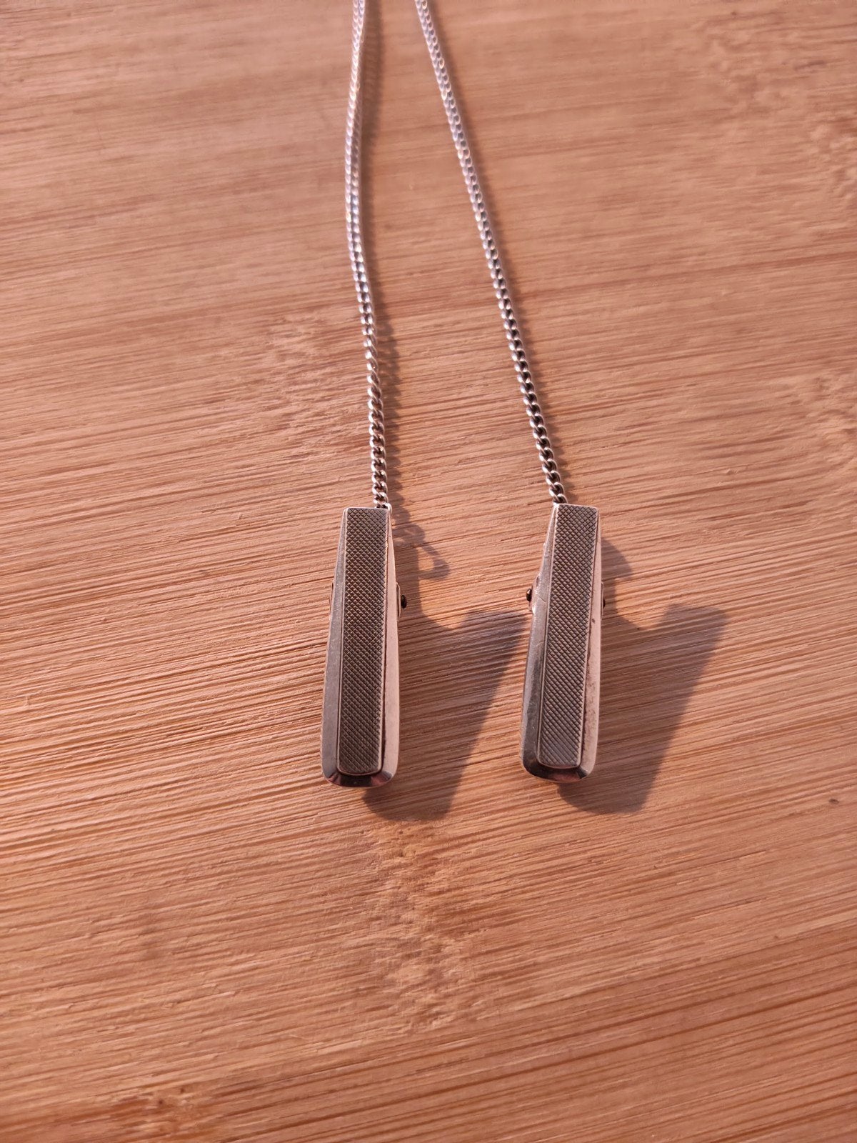 Antieke servetketting met klemmetjes, 835 zilver., Ophalen of Verzenden, Zilver, Ketting