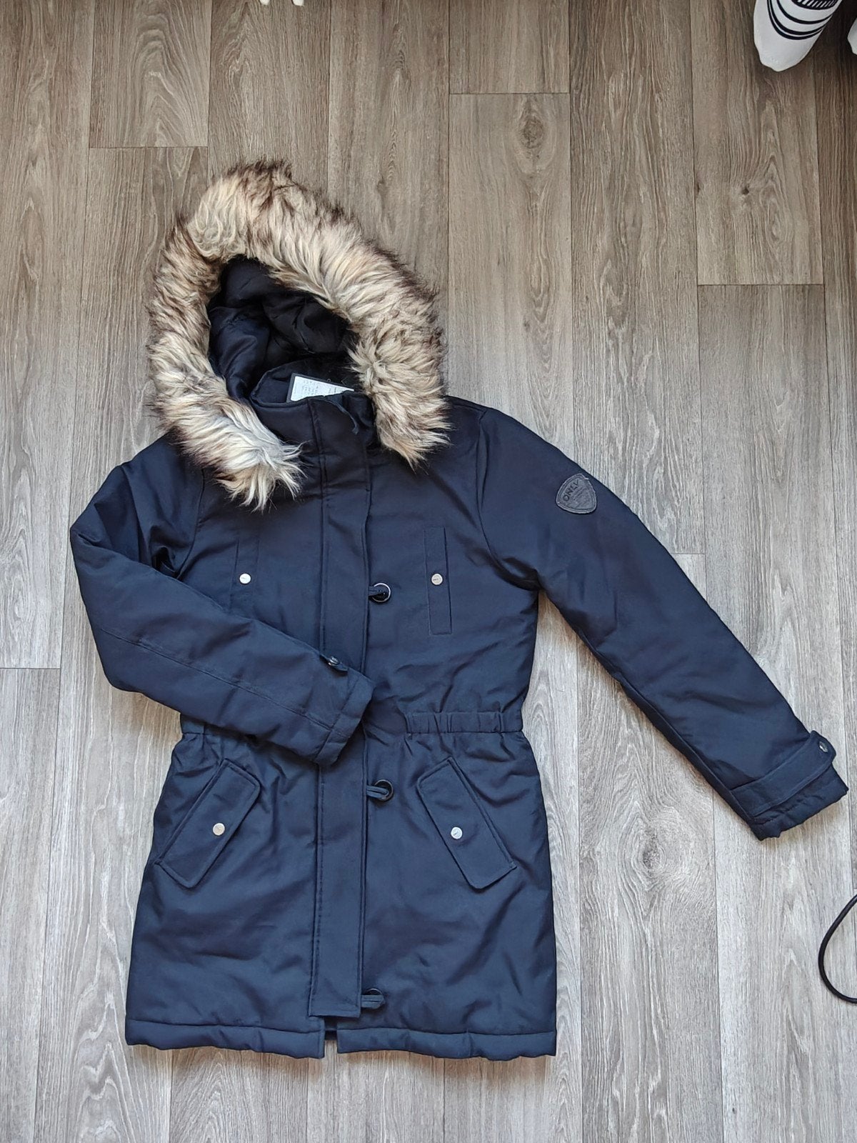 Only winter damesjas Olmiris Parka in maat S *NIEUW*, Only, Blauw, Nieuw, Ophalen of Verzenden