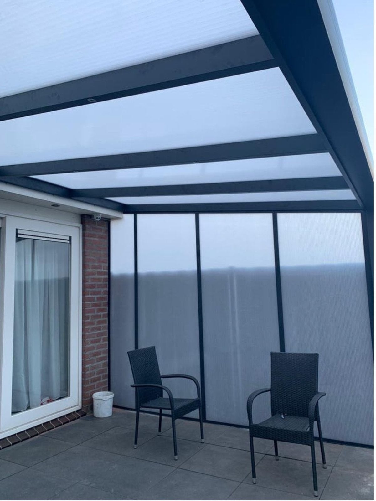 Moderne Veranda/Overkapping met Polycarbonaat Dak, Tuin en Terras, Overkappingen, Ophalen, Zo goed als nieuw, Veranda