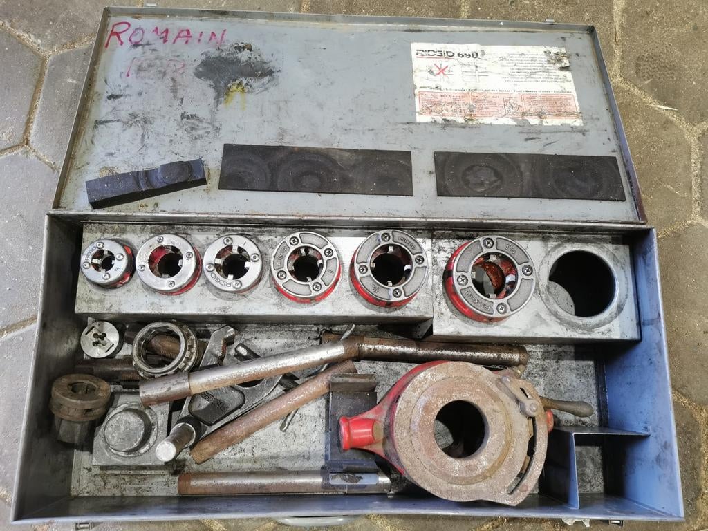Ridgid 690 Draadsnijblokken Set, Ophalen