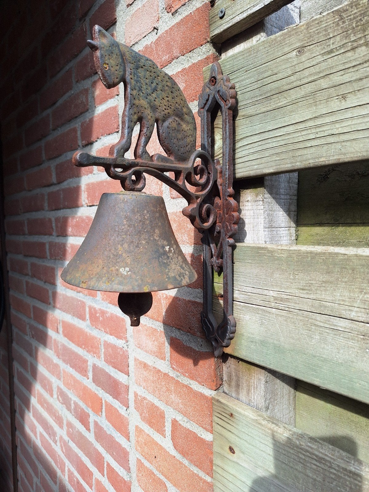 Gietijzeren deurbel kat - Vintage stijl, Ophalen, Vintage, Gebruikt, Metaal