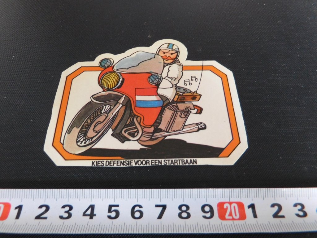 sticker Politie KMAR Leger Marechaussee Motor Defensie, Ophalen, Zo goed als nieuw