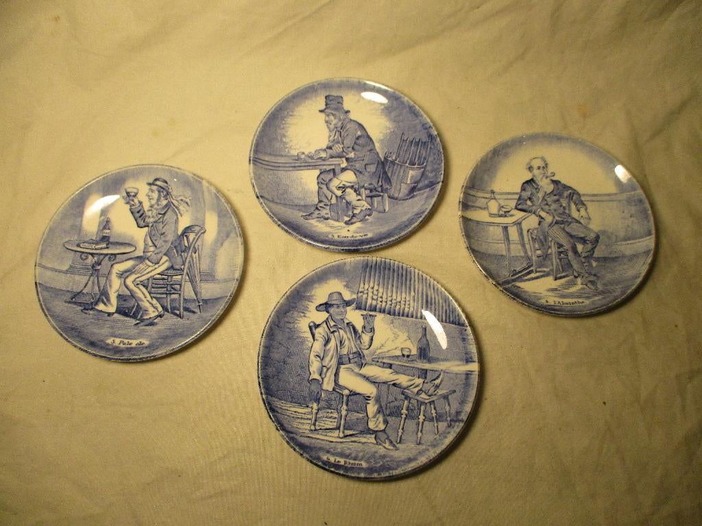 5x bordjes Boch Delfts, Antiek en Kunst, Ophalen of Verzenden