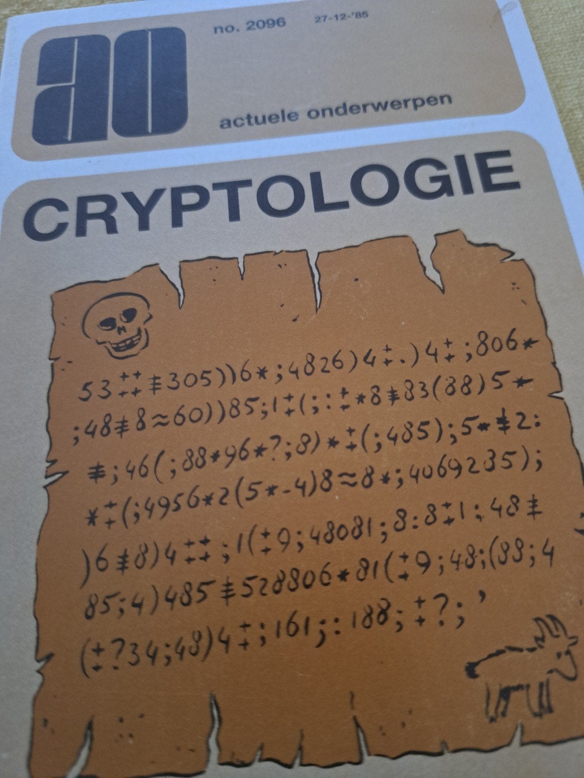 Cryptologie - Actuele Onderwerpen (AO) nr. 2096, Gelezen, Klaas Lakeman, Ophalen of Verzenden, Beta
