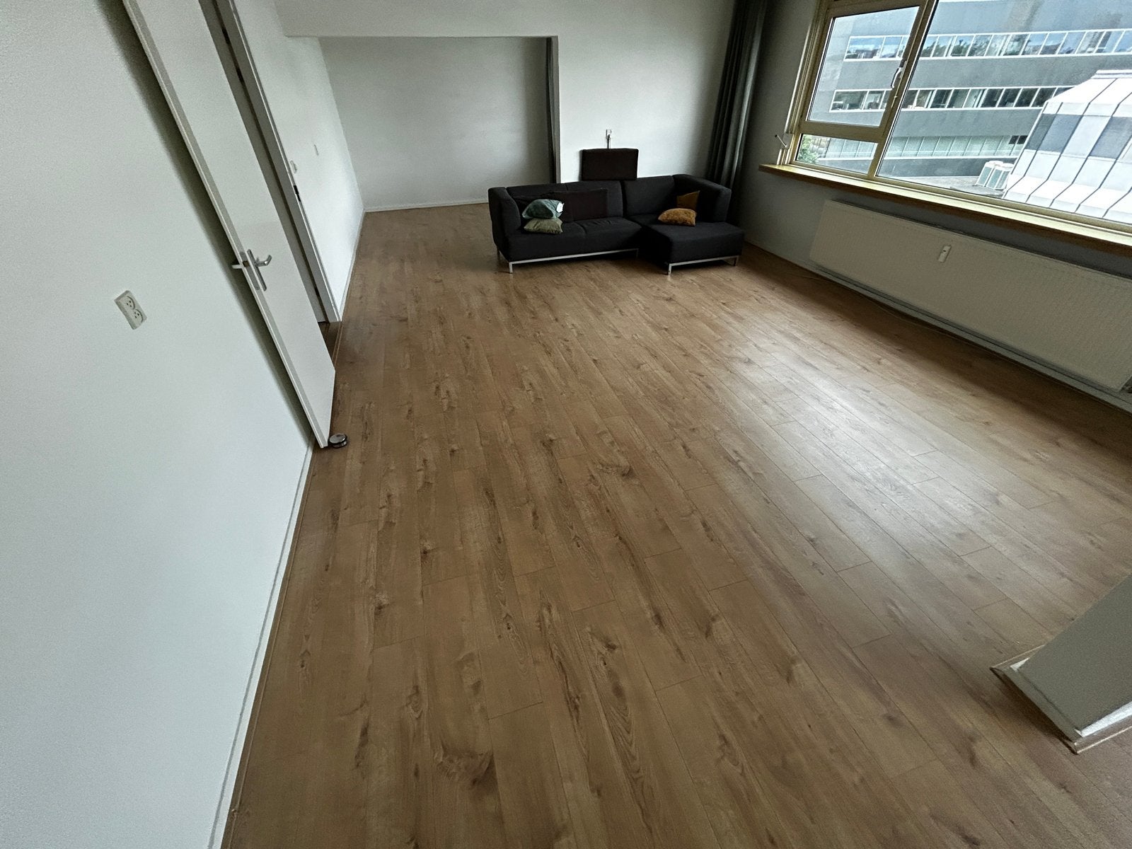 Laminaat vloer +/- 90-100m2, Ophalen, Gebruikt, 50 tot 150 cm, 10 m² of meer