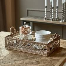 Riviera Maison rattan dienblad /Pierre Avenue tray, Ophalen of Verzenden, Zo goed als nieuw, Rechthoekig