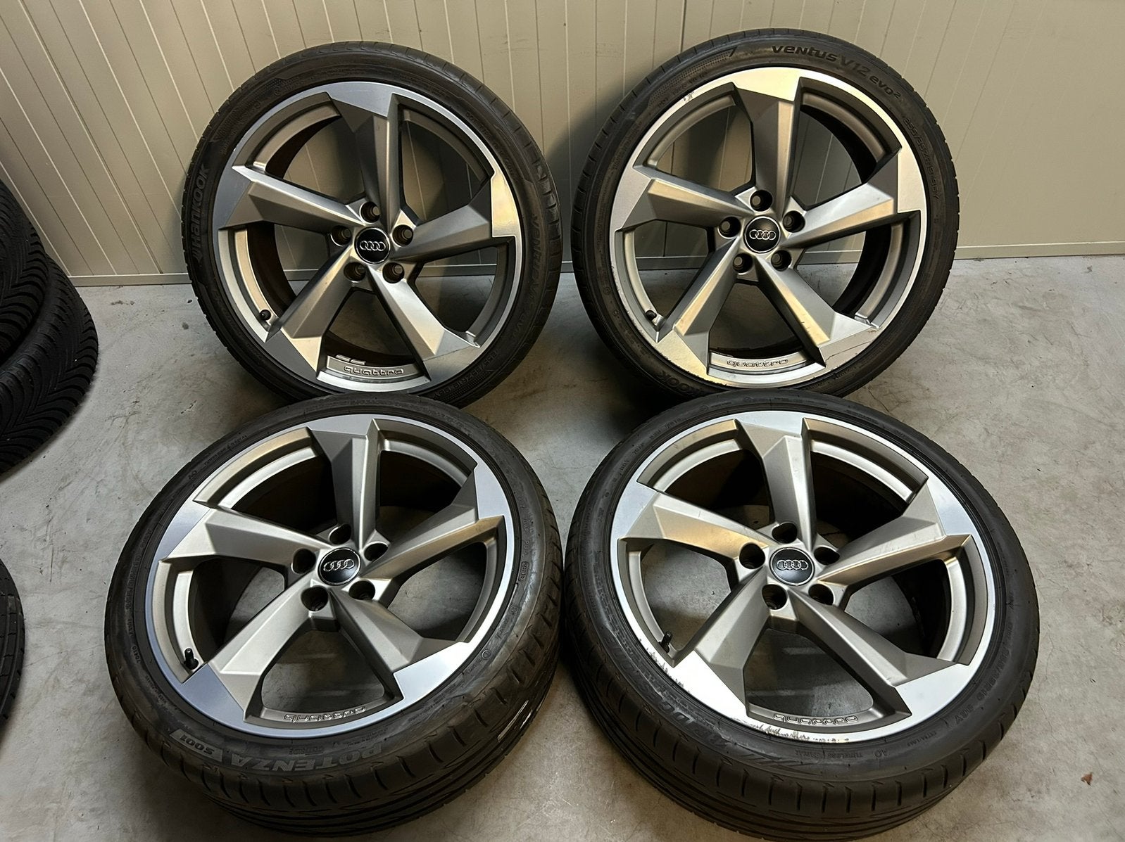 Originele Audi A5 S5 B9 Quattro 19 inch velgen zomer AO, Auto-onderdelen, Banden en Velgen, Audi, Gebruikt, 255 mm, Banden en Velgen