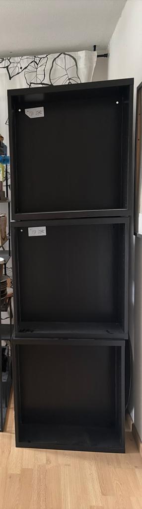 3x BESTÅ Zwartbruin wandkastjes 60x20x64 cm, Ophalen, 50 tot 100 cm, Zo goed als nieuw, Minder dan 100 cm