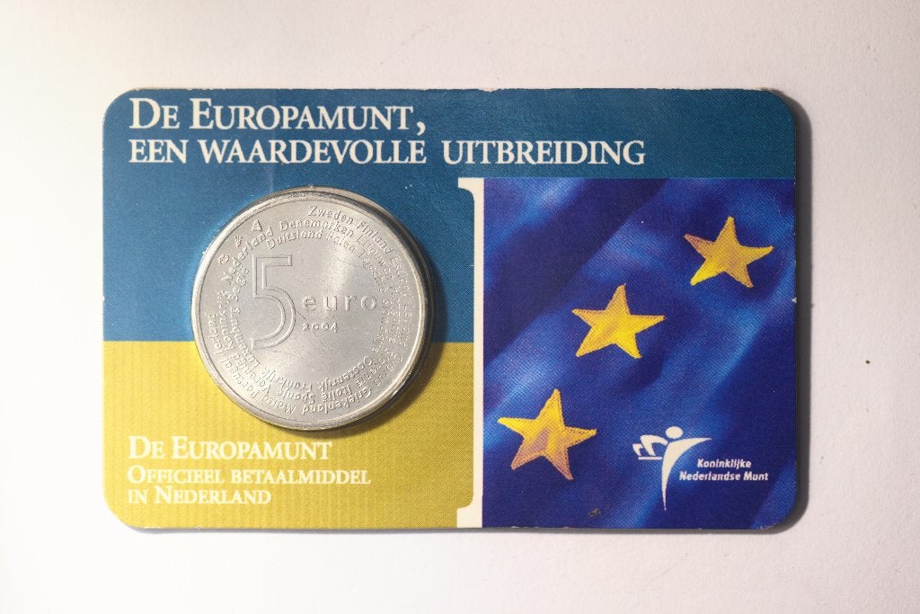 Nederland - Coincard 5 euro 2004 "Europamunt", Postzegels en Munten, Koningin Beatrix, Zilver, Euro's, Ophalen of Verzenden